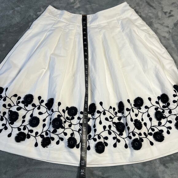 Talbots Pleated Floral-Border Skirt Size 6P Easter Preppy Office Knee Length - Picture 12 of 12